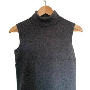 Talbots Sleeveless Turtleneck Sweater - Grey - X-Small